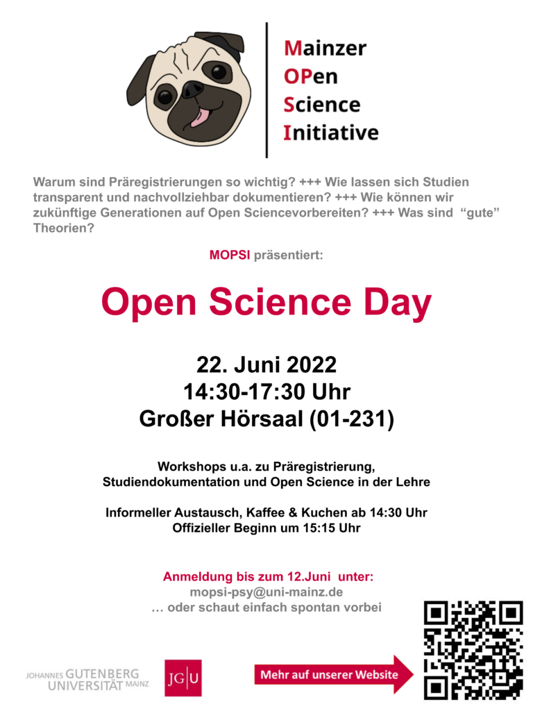 Einladung zum Open Science Day SoSe 2022